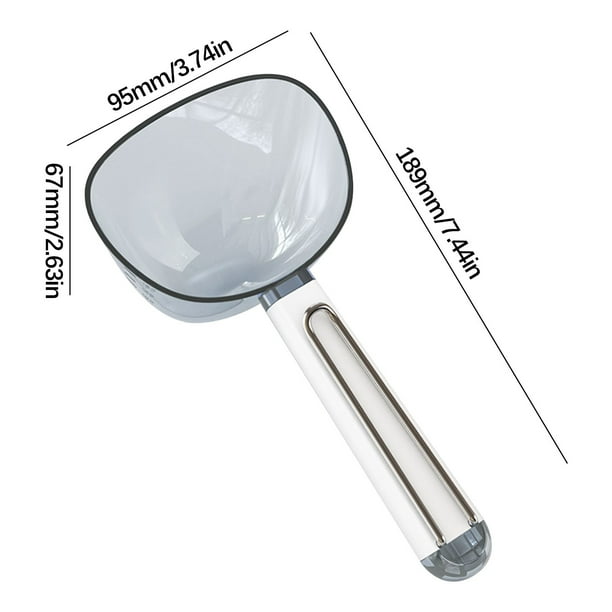 Pisexur Batería de cocina Cuchara medidora de arroz para cocina doméstica, pala para arroz, cuchara dos en uno para raciones, cuchara medidora para hornear harina y g para la cocina del hogar