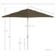 thumbnail image 5 of California Umbrella 11' Tahoe Series Patio Umbrella With Stone Black Aluminum Pole Aluminum Ribs  Crank Lift With Olefin Woven Sesame Fabric, 5 of 5