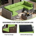 thumbnail image 4 of Geemuslly 14-Piece Outdoor Sectional Replacement Patio Cushions, Waterproof , Olive Green, 4 of 7