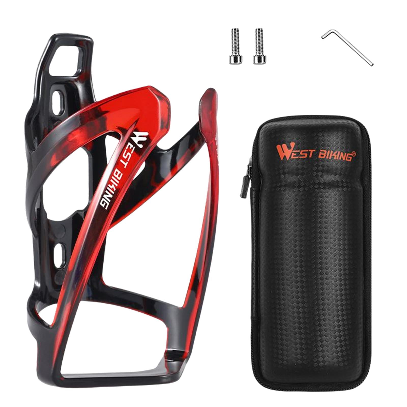 Road Bike Bottle Cage Tool Bag with Water Bottle Holder Cycling Accessories Black Red Pattern Walmart