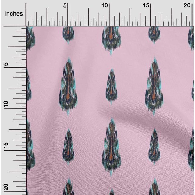 oneOone Cotton Poplin Fabric Ethnic Ikat Fabric Prints By Yard 42 Inch Wide