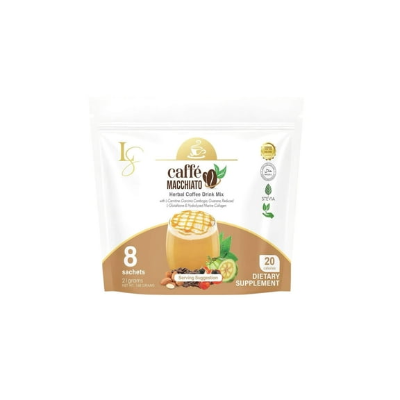 Luxe Slim Caffe MACCHIATO With Collagen & L-Glutathione, 8 Sachets/ 168g