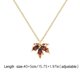 thumbnail image 4 of Collar de hojas de arce doradas Collar Forever Colgante de cadena con incrustaciones de circonita para mujer, 4 of 7