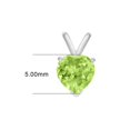 thumbnail image 5 of Timeless Classics Heart Shape Peridot Solitaire Pendant Necklace in 14K White Gold - 5MM, 5 of 5