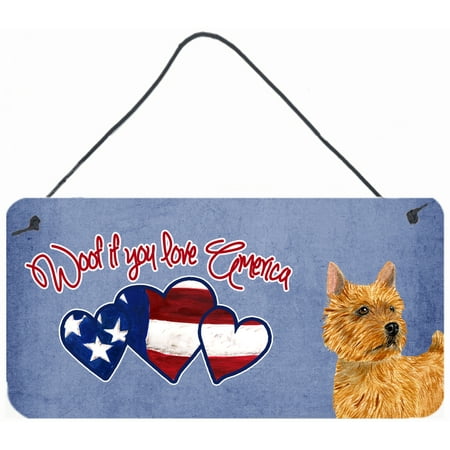 Woof if you love America Norwich Terrier Wall or Door Hanging Prints SS5010DS612