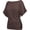 Brown, variant on Womens Ruched Tops Casual Slim T Shirts Dolman Short Sleeve Shirts Boat Neck Summer Off Shoulder Batwing Tops