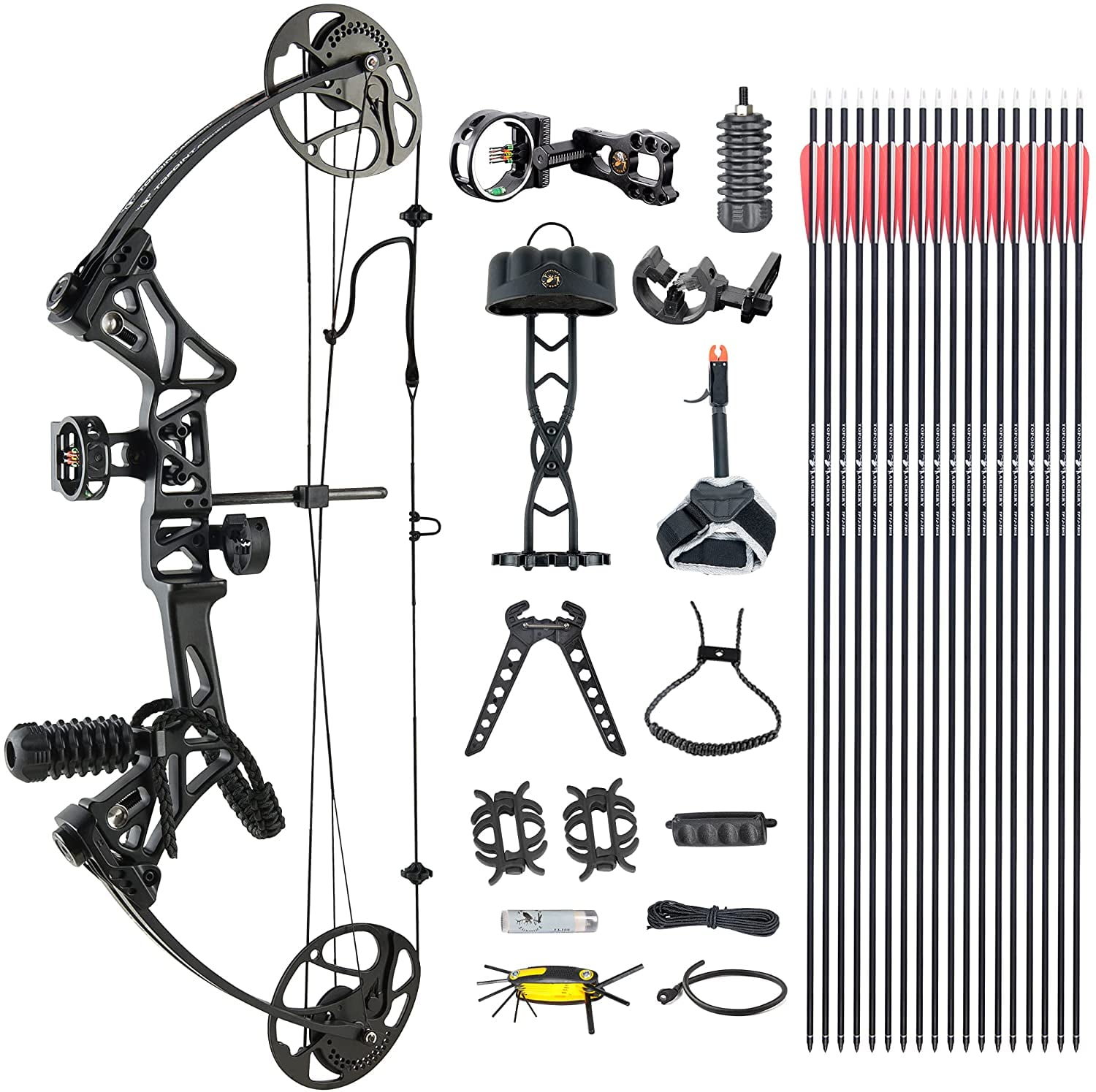 XGEEK Compound Bow X7 Hunting Compound Bow and Arrow Package for Adults