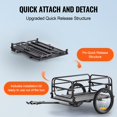 thumbnail image 6 of REKHH  Bike Cargo Trailer, 160 lbs Load Capacity, Heavy-Duty Bicycle Wagon Cart, Foldable Compact Storage with Universal Hitch, 6 of 9