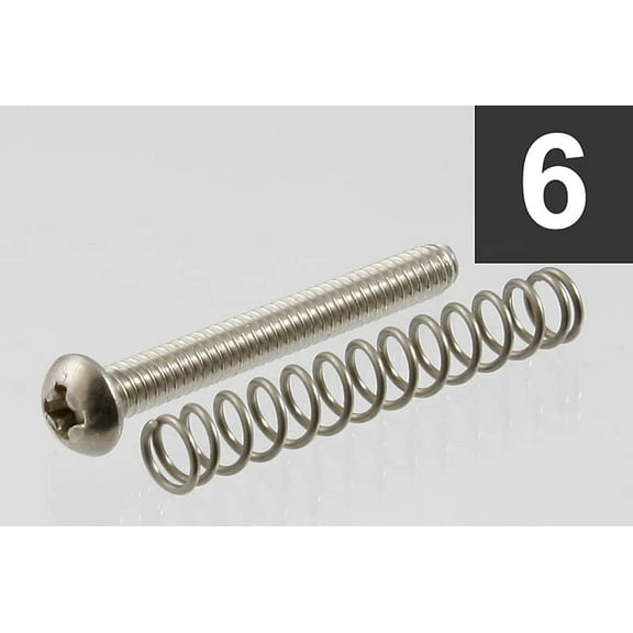 Allparts Stainless Steel Bridge Length Screws (6pk)