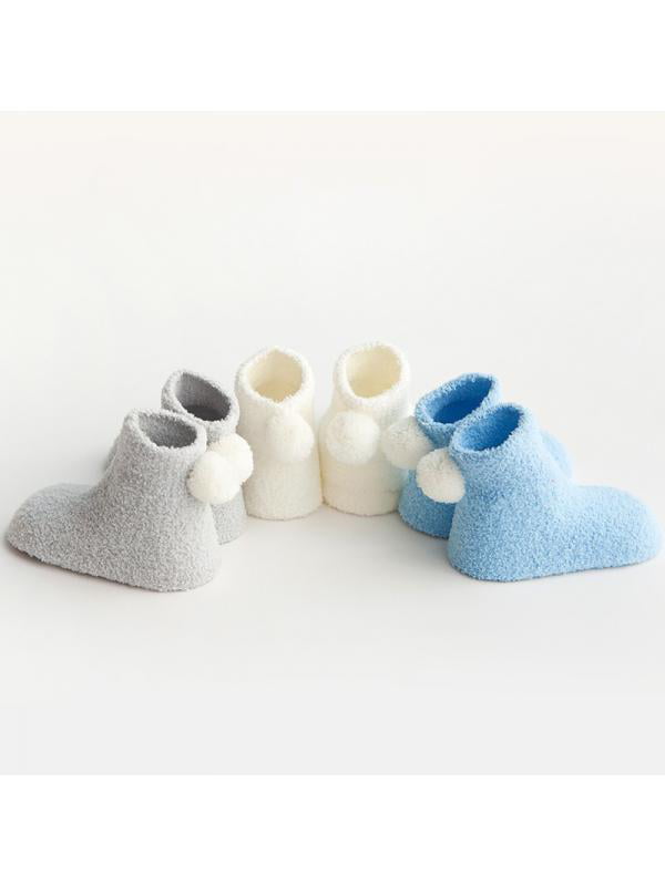 Soft Cotton Baby Socks Winter Pompom Ball Socks For Newborn Boy Girl Anti Slip 