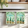 thumbnail image 7 of Happy St. Patrick's Day Kitchen Towels Set of 3, Green Gnomes Lucky Leaves Clovers Absorbent Dish Towels for Kitchen, Microfiber Hand Towel, Quick Drying Tea Towel for Cleaning Decorative Dishcloths, 7 of 7
