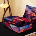 thumbnail image 5 of Erosebridal Fire Truck Zipper Full Size Comforter Sets with Fitted Sheet and 2 Pillowcases, Firefighter Zipper Bedding Set, Sunset City, Black Reversible, 5 of 7