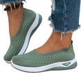 thumbnail image 6 of Domzle Orthopedic Breathable Soft Shoes Arch Support, Women Wide Width Breathable Walking Comfortable Slip On Sneakers Mint Green, 6 of 7