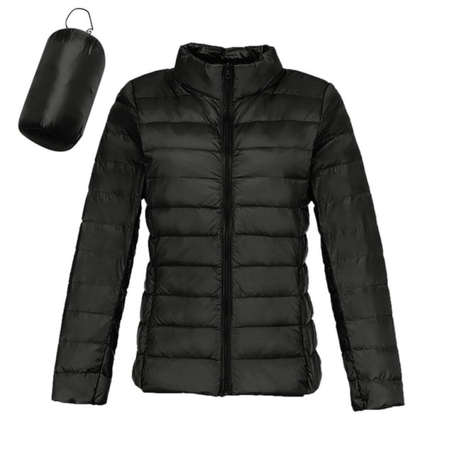 Manteau d'Hiver Ajusté pour Femmes Léger Coupe-Vent à Capuche avec Isolation Recyclée pour Temps Froid