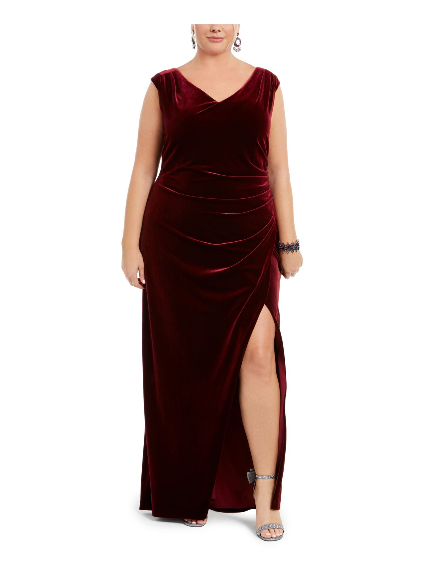 betsy and adam maroon dress