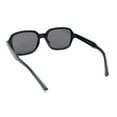 thumbnail image 4 of Hipster Narrow Rounded Rectangle Vintage Style Plastic Sunglasses All Black, 4 of 4