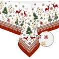 thumbnail image 4 of Christmas Tablecloth, Christmas Table Cloth Winter Snowflake Xmas Holiday Rectangular Tablecloth For Christmas Decor, Waterproof Wrinkle Free Red Christmas Tablecloth For Rectangle Tables 60 X 102, 4 of 6