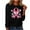 Black, variant on Cxenplz Women's Breast Cancer Awareness T-Shirts Cute Pink Ribbon Graphic Print Tees Tops Fall Casual Long Sleeve Crew Neck Dressy Shirts