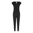 thumbnail image 4 of Up to 65% off!Summer Fashion Jumpsuits for Women Dressy Oversize Sexy One Shoulder Solid Pocket Short Sleeve Jumpsuit Rompers Jogger Pants, 4 of 6
