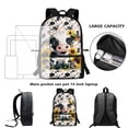 thumbnail image 6 of Yuyamidu Cow Print Backpack for Kids Sunflower Book Bag for 3th Grade Elementary School Backpacks Teenagers 17 Inch Bookbag Girls Schoolbags 8-10 Years, 6 of 6