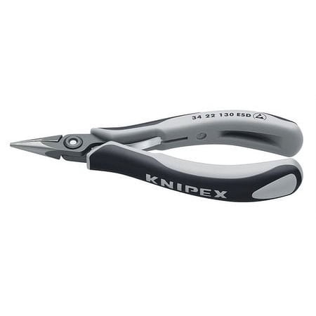 UPC: 0843221012045 | Knipex Chain Nose Plier 5-1/4  L Smooth 34 22 130 ESD