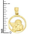 thumbnail image 4 of Golden Fire 10k Gold Guardian Angel Pendant, Religious Jewelry Gifts, 4 of 5