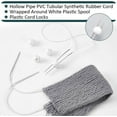 thumbnail image 5 of 55 Yards Stitch Keeping Cords 2mm Hollow Rubber Tubing Knitting Barber Cord Stitch Keeper with 6 Pcs 0.22 Inch Hole Cord Locks for Holding Stitches Bracelet Necklace Beading White, 5 of 9