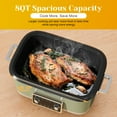 thumbnail image 4 of Heynemo 8QT 12-in-1 Programmable Slow Cooker, Multi-Cooker with Timer, Temperature Control, Removable Non-Stick Pot & Dishwasher-Safe Glass Lid, Green, 4 of 10