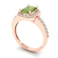 thumbnail image 2 of Solitaire with Accents Engagement Ring for Women - 1.92ct Natural Peridot in 18K Rose Gold Promise Ring, 2 of 6