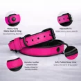 thumbnail image 3 of Dog Collar. Handmade Genuine Leather Dog Collar – Pink with Black Inner Liner, Adjustable Buckle. Buddies Collars, 3 of 5