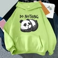thumbnail image 2 of Fshinging Oversized Sweatshirt for Women Panda Cute Cartoon Bear Print Long Sleeve Hooded With Pockets Plus Size Clothes, 2 of 3