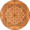 thumbnail image 1 of Ahgly Company Indoor Round Medallion Orange Traditional Area Rugs, 8' Round, 1 of 1