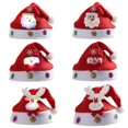 thumbnail image 2 of Sombrero de dibujos animados de Navidad, sombrero de Papá Noel, suministros para fiestas, sombrero para niños y adultos, sombrero brillante, decoración navideña, apliques cepillados, 2 of 4