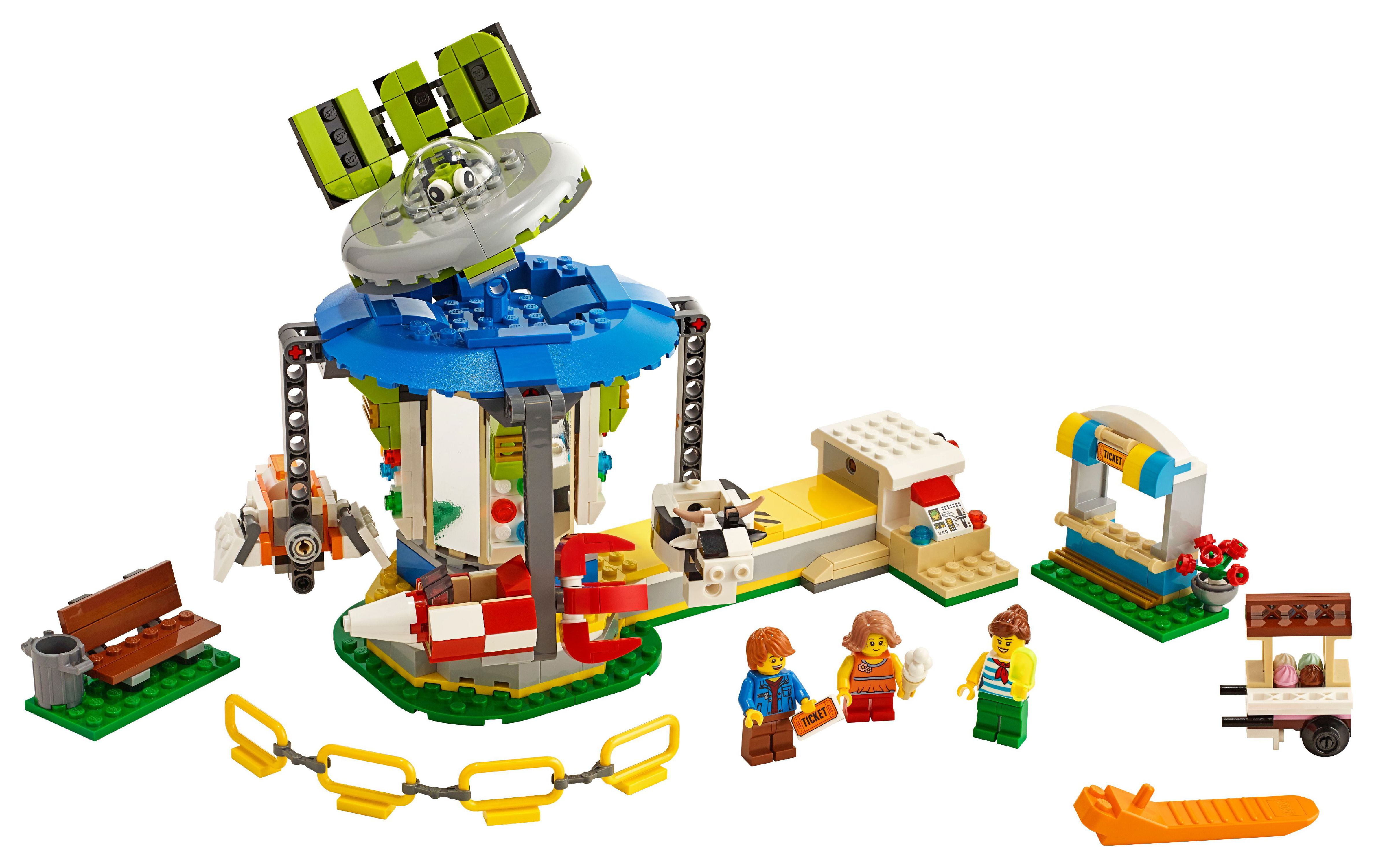 LEGO Creator Fairground Carousel 31095 Space-Themed Building Kit (595 Pieces) - image 8 of 8
