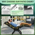 thumbnail image 2 of DKMOCO Oversized XL Zero Gravity Chair, 29" Extra Wide Recline Chair w/Upgraded Lock and Wider Cup Holder, Camping Lawn Chair for Patio Outdoor Office,Black, 2 of 6