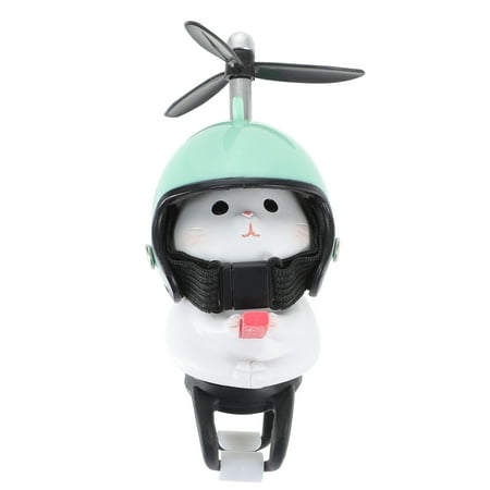 

Lovely Cat Toy with Propeller Helmet Car Dashboard Decorations Creative Cat Bike Horns