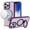 Purple, variant on For iPhone 16 Pro 6.3 inch Metal Chrome Kickstand [Magnetic Circle] Shockproof Matching Camera Hybrid - Clear