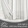 thumbnail image 4 of Curtainking Cafe Curtains 26x36 inch Curtains Light Filtering Curtains Boho Small Window Curtains for Half Windows Black 2 Panels of Tier Curtains, 4 of 8