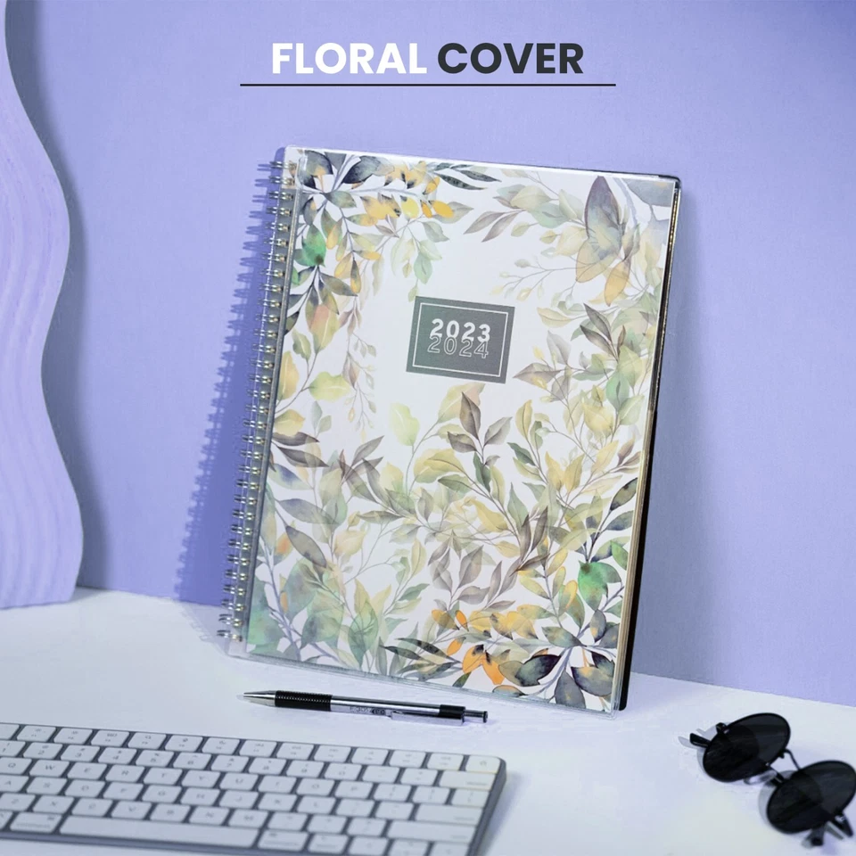 Ensight Weekly & Monthly Planner 2023-2024 - 8.5 X11 - Floral