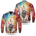 thumbnail image 3 of Hello 2025 French Bulldog Celebrates Happy New Year Firework Balloon All Over Print 3D Baseball Jacket Dog Lover Gifts Bomber Jacket Softball - 02024, 3 of 6