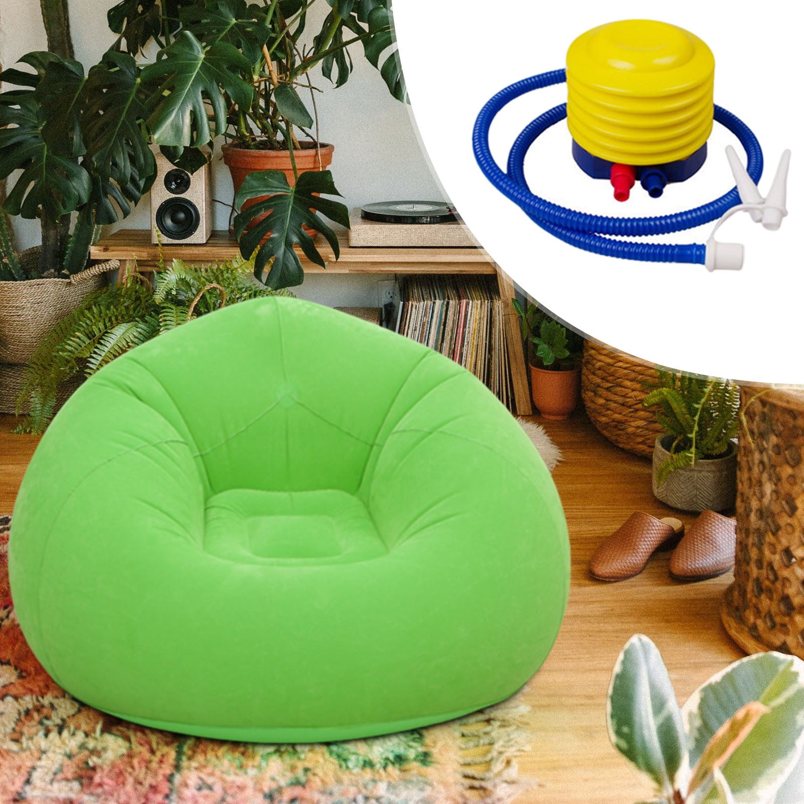 RYDCOT 1Pcs Inflatable Bean Bag Chairs for Adult, Blow up Chairs Lazy Sofa, Folding Portable Inflatable Chair for Movie Outdoor Room Bedroom Reading Camping