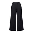 thumbnail image 6 of Mifsaly Womens Work Pants Business Casual Straight Leg Slacks Front Seam Stretch Elegant Comfortable Office Casual Trousers with Pockets Black,M, 6 of 7
