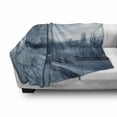 thumbnail image 3 of Winter Soft Flannel Fleece Throw Blanket, Ice Cold Frozen Snowy Scenery from Castle Like Balcony with Leafless Branches Artwork, Cozy Plush for Indoor and Outdoor Use, 50" x 60", White, by Ambesonne, 3 of 6