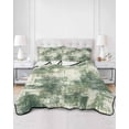 thumbnail image 2 of Twin Quilt Bedding Set, Sage Green Ombre Reversible Summer Quilt 3 Pieces, Gradient Abstract Art Vintage Lightweight Bedspreads Coverlets with 2 Pillow Shams for All Seasons, 2 of 5
