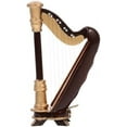 thumbnail image 1 of Instrument Mini Harp Mini Retro Harp Figurine Antique Harp Model with Box Wooden Harp Statue Musical Instrument Ornament for Home Office Decor Miniature Musical Instruments brown 9X6cm brown 9X6cm, 1 of 5