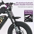 thumbnail image 6 of AKEZ 1500W Electric Bike,30MPH Electric Dirt Bike for Adults,48V18AH Dual Removable Battery Mountain Ebike,20'' Fat Tire Ebike,7Speed,Hydraulic Brake UL2849, 6 of 7