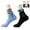 Sunflower/Rose, variant on 2 Pairs Women Floral Pattern Crew Socks Sunflower Rose Lily Tulip Novelty Cotton Socks with 6 Pairs Heel Grips Pads