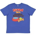 thumbnail image 3 of Inktastic Golden Retriever Loved By A (Dog Breed) Youth T-Shirt, 3 of 5