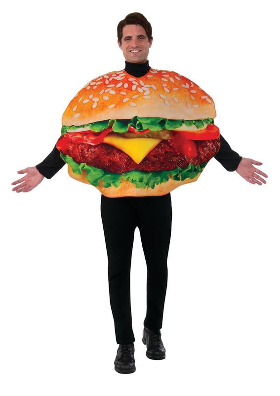 Adult Unisex Hamburger Hat Cheeseburger Cap Halloween Costume Womens Mens NEW 