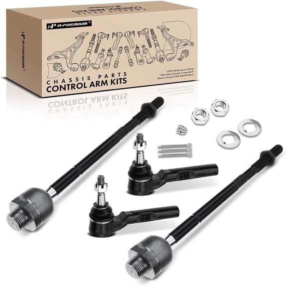 A-Premium Set of 4, Front Inner & Outer Tie Rod End Kit, Compatible with Chevrolet Silverado 1500 1999-2006, Silverado 1500 Classic 2007, GMC Sierra 1500 1999-2006, Sierra 1500 Classic 2007